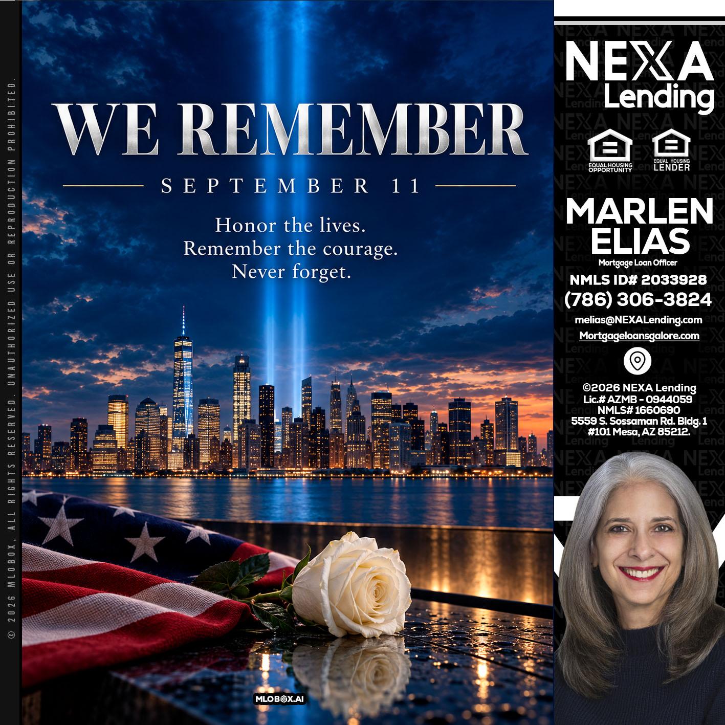 WE REMEMBER - Marlen Elias -Mortgage Loan Officer