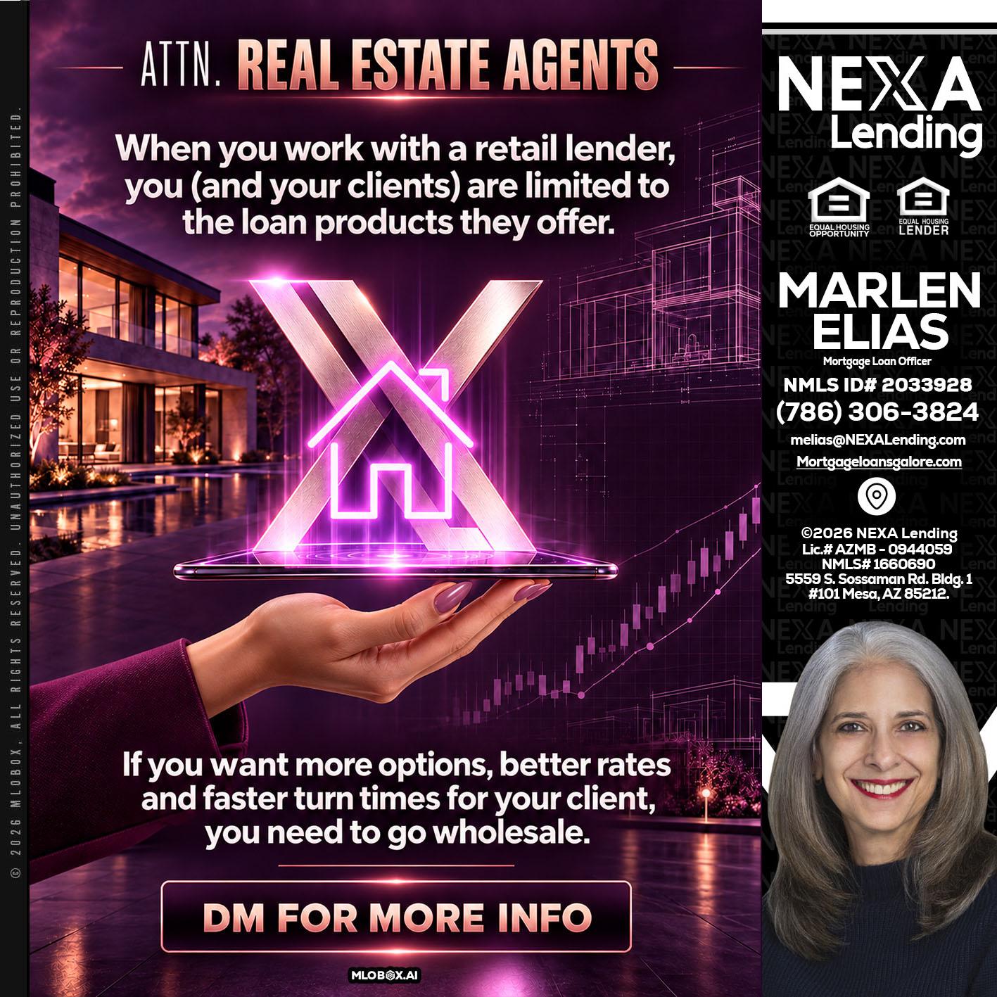 REAL ESTATE AGENTS - Marlen Elias -Mortgage Loan Officer