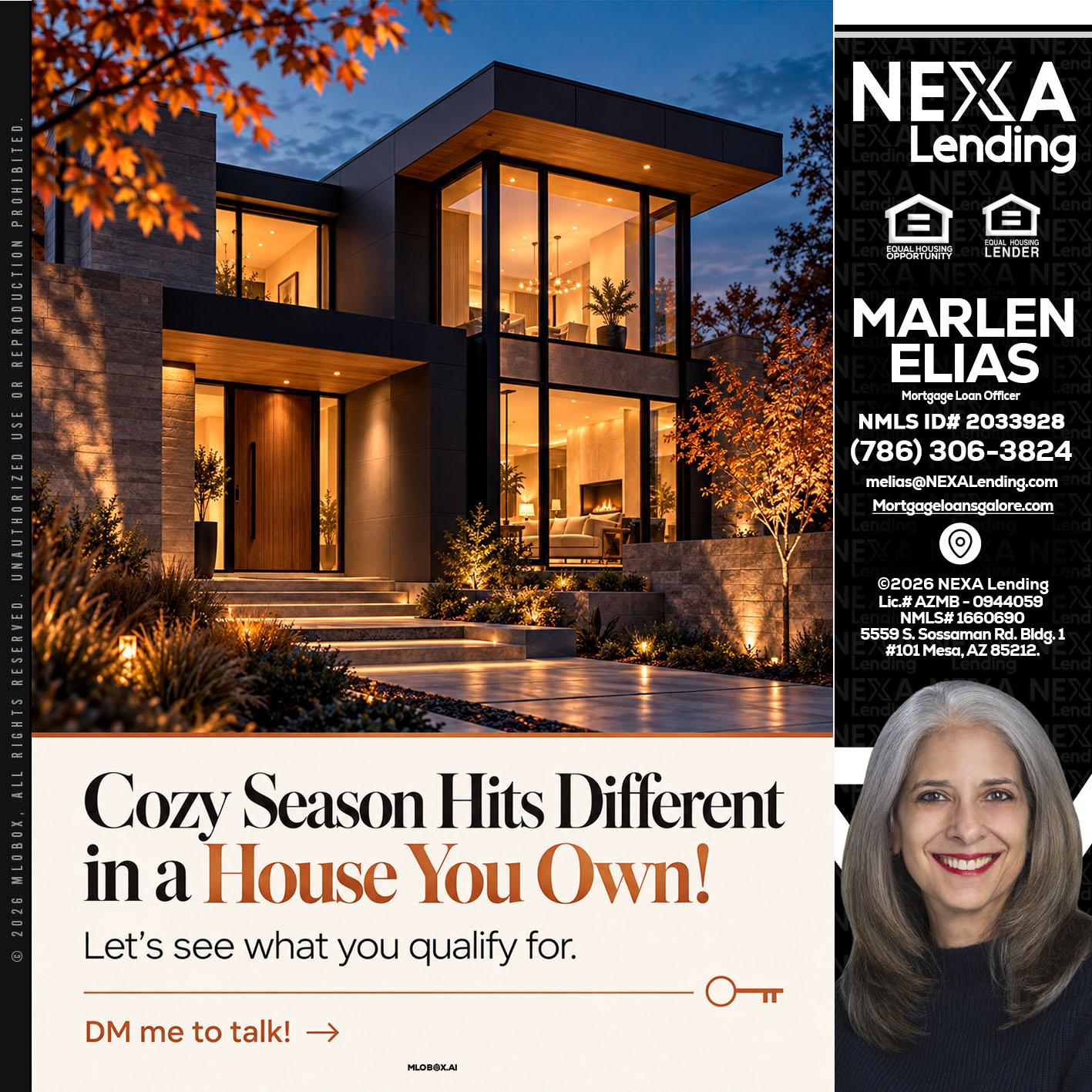 COZY SEASON - Marlen Elias -Mortgage Loan Officer