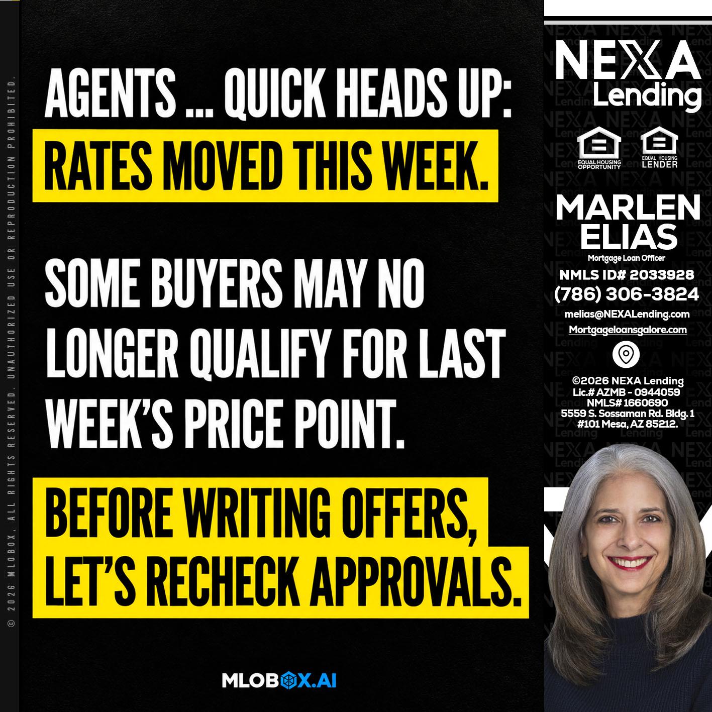 AGENTS QUICK - Marlen Elias -Mortgage Loan Officer