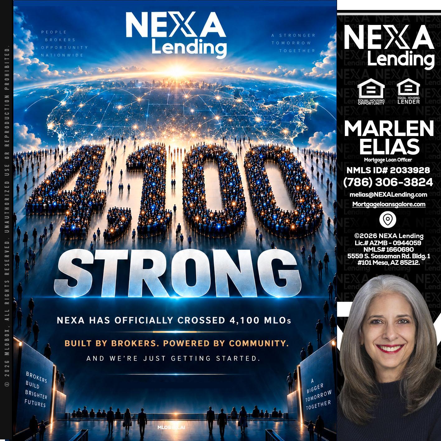 4,100 MLOs - Marlen Elias -Mortgage Loan Officer