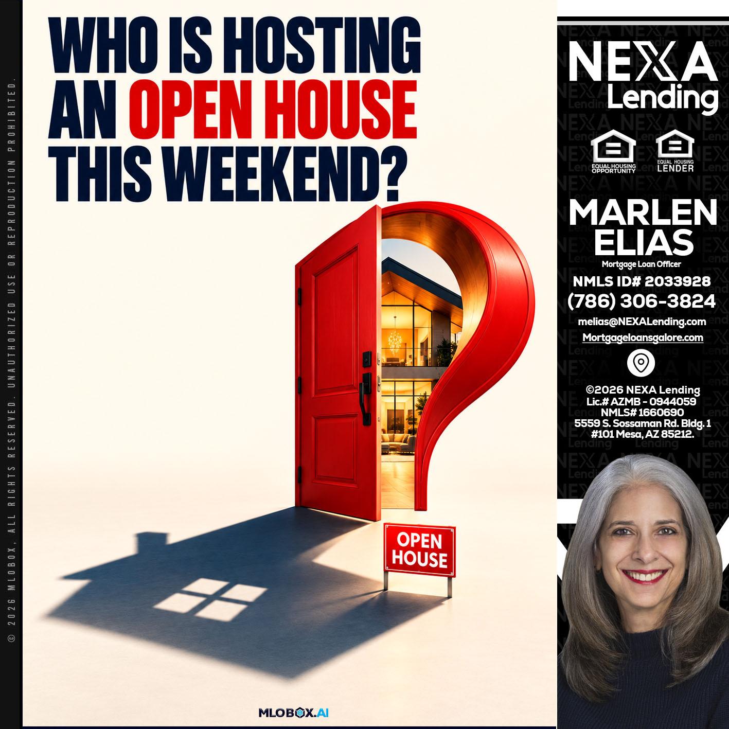 who is hosting - Marlen Elias -Mortgage Loan Officer