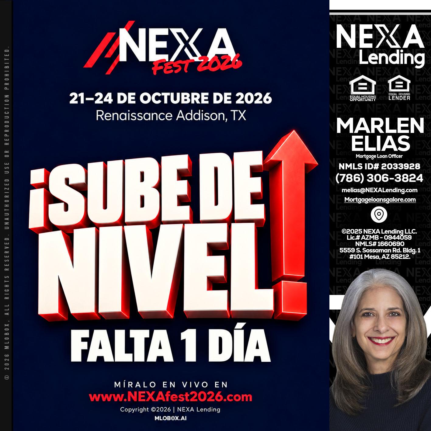 sube de nivel - Marlen Elias -Mortgage Loan Officer