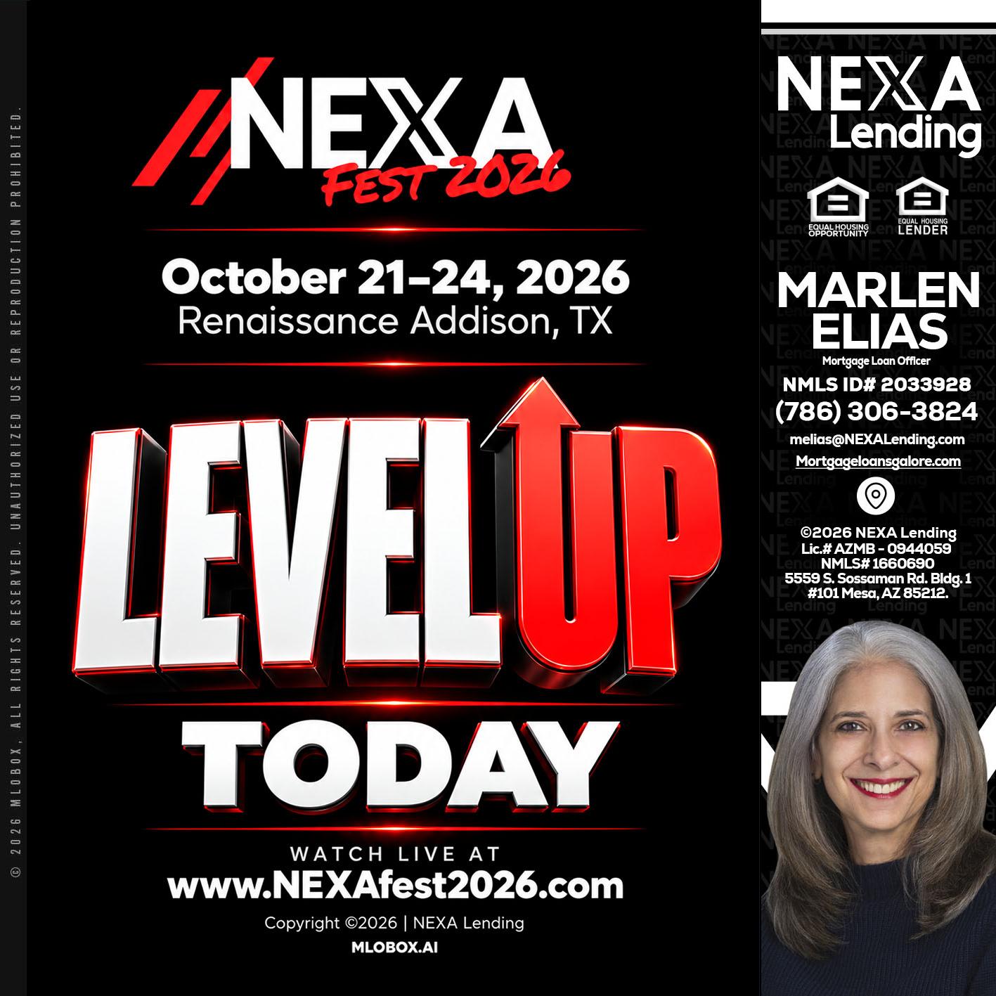 LEVEL UP TODAY - Marlen Elias -Mortgage Loan Officer