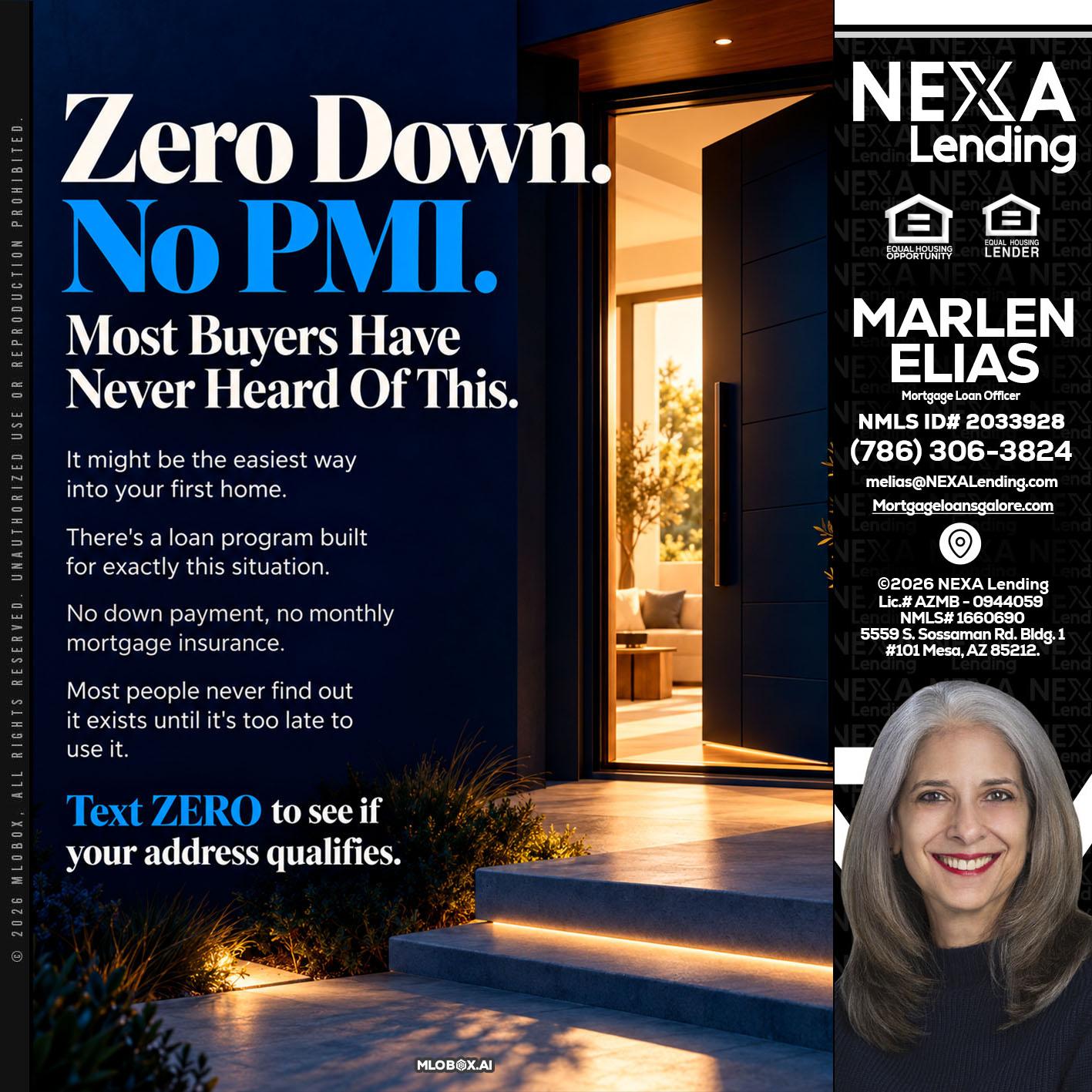 zero down - Marlen Elias -Mortgage Loan Officer